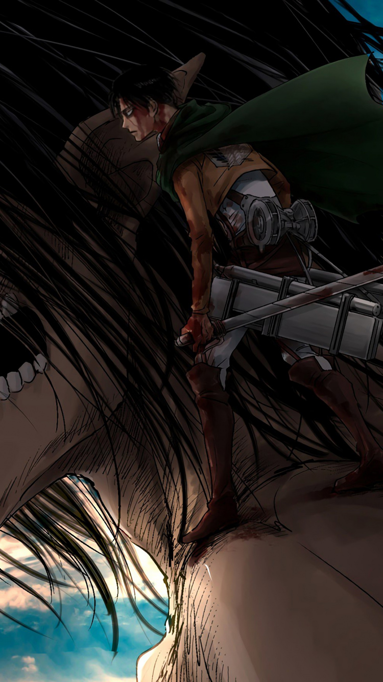 攻击的巨人, Eren Yeager, 女孩, 角色扮演, Levi 壁纸 750x1334 允许