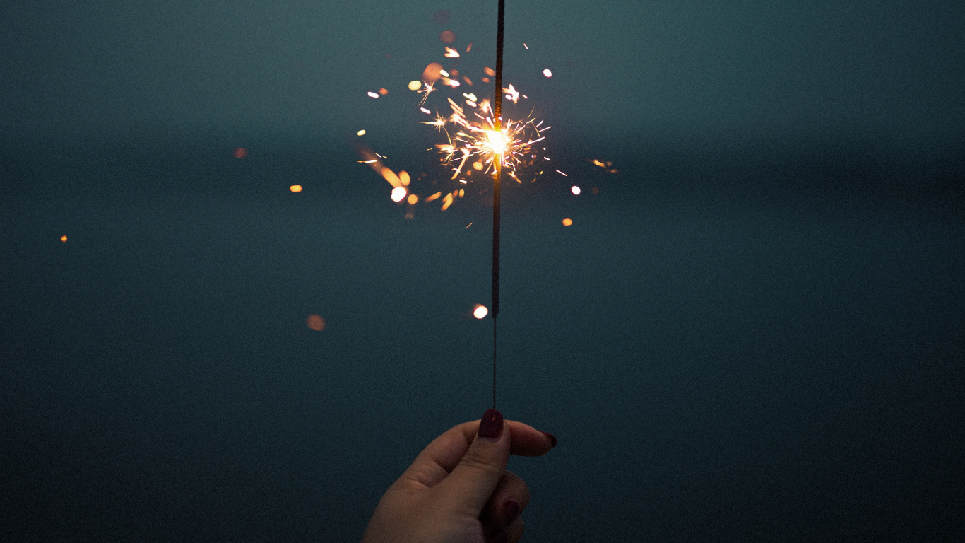 Sparkler, Fireworks, Diwali, New Years Day, Holiday. Wallpaper in 1366x768 Resolution