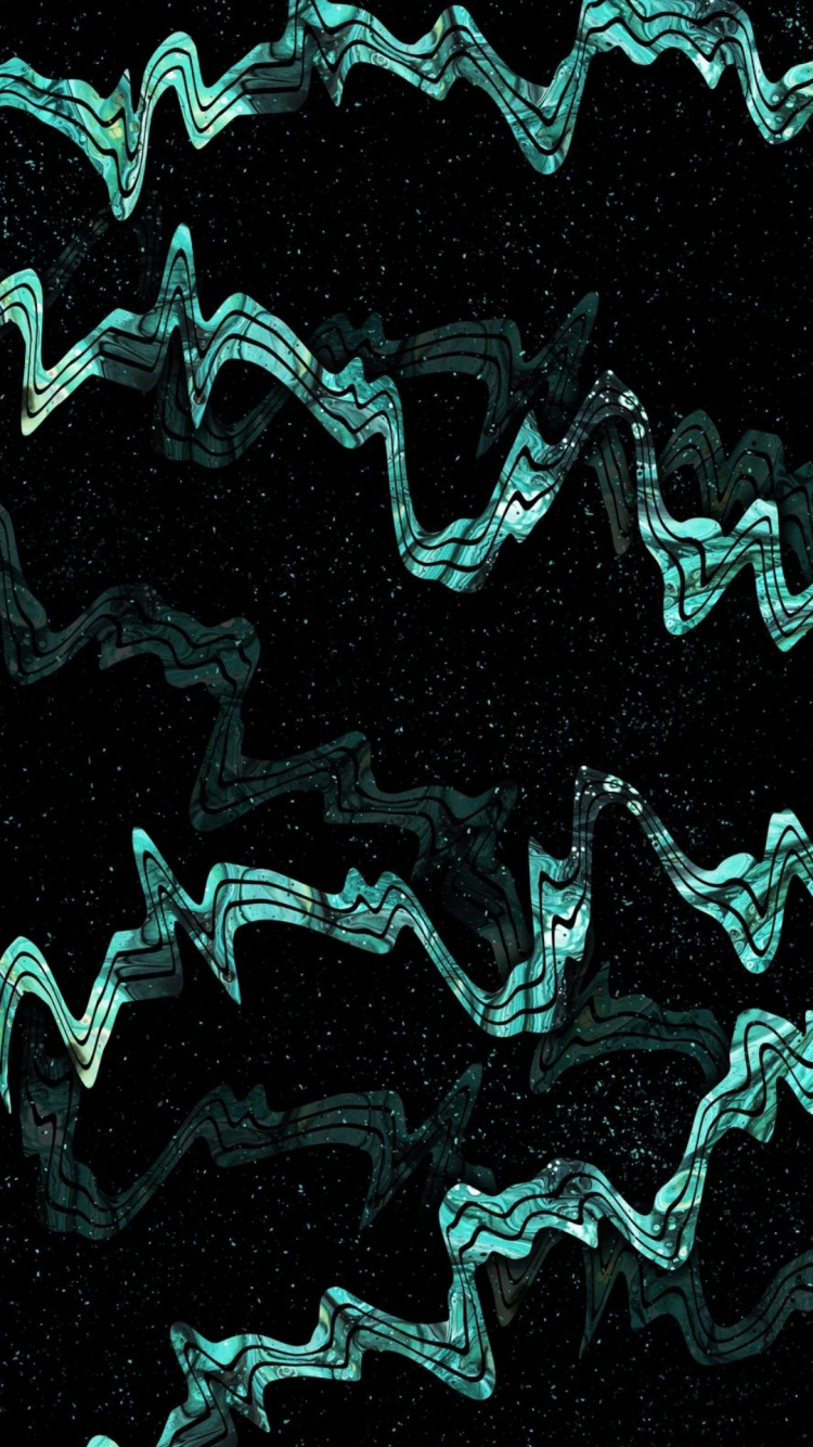 Verde, Negro, Azure, Aqua, Arte. Wallpaper in 750x1334 Resolution