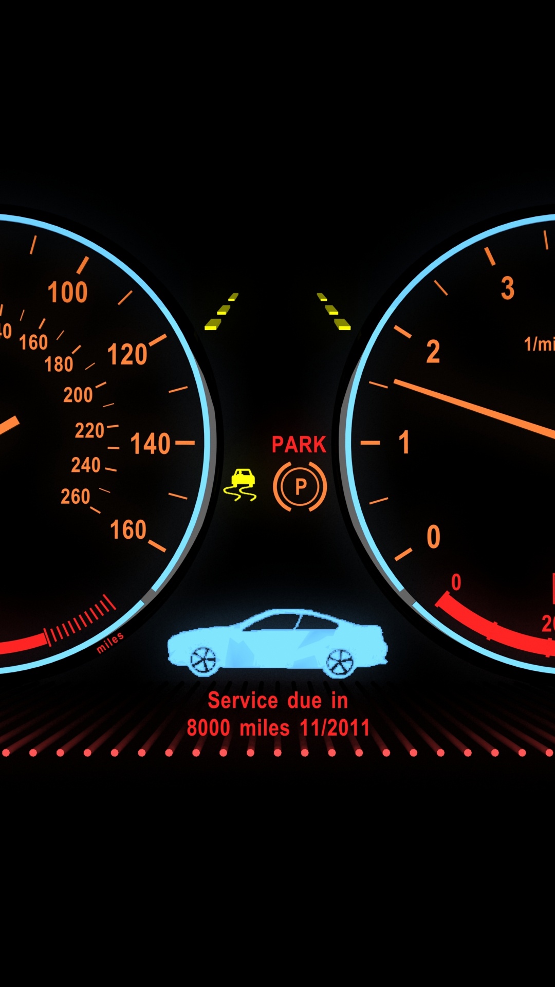 Black and White Analog Instrument Panel Cluster. Wallpaper in 1080x1920 Resolution