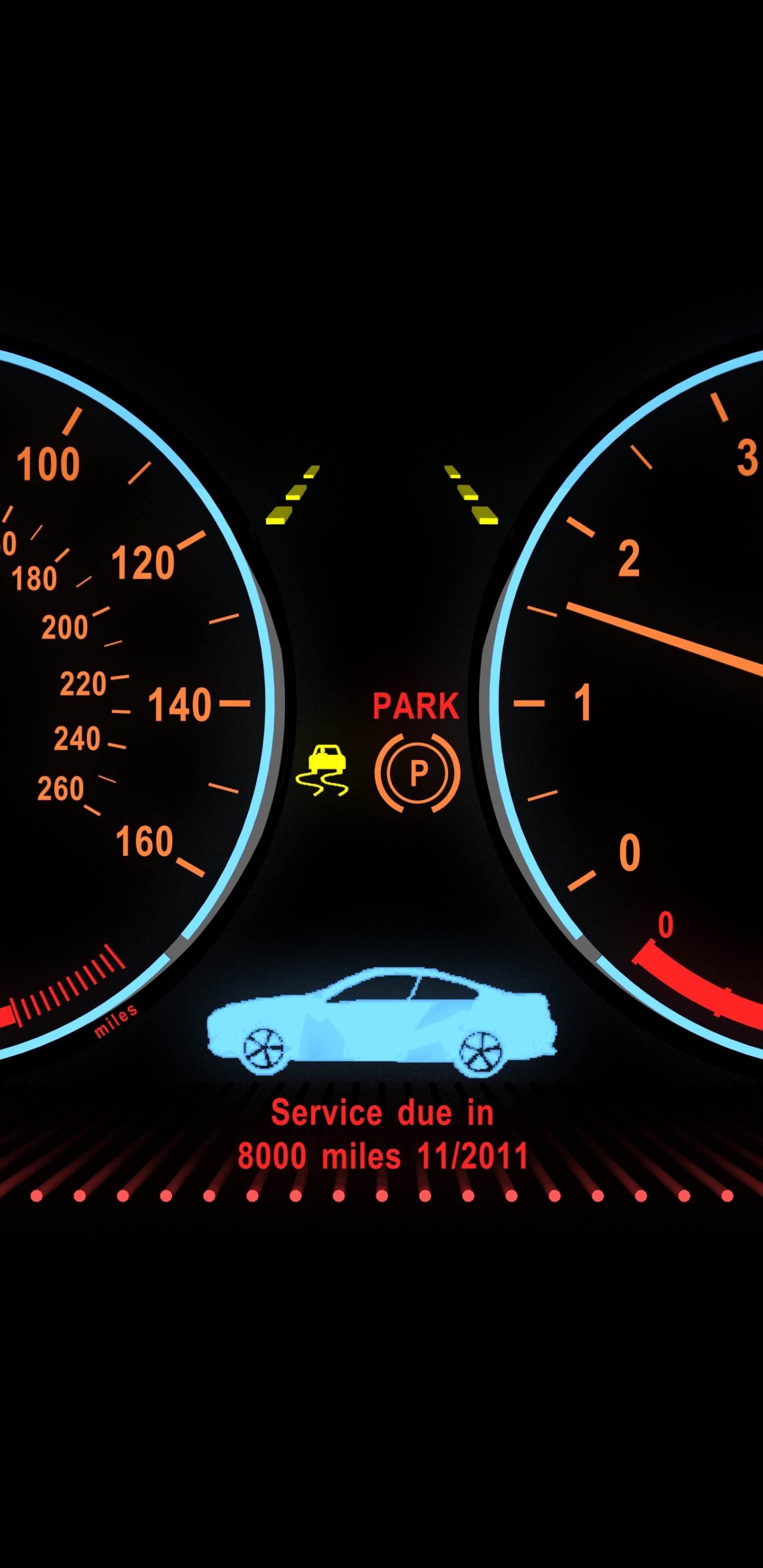 Black and White Analog Instrument Panel Cluster. Wallpaper in 1440x2960 Resolution