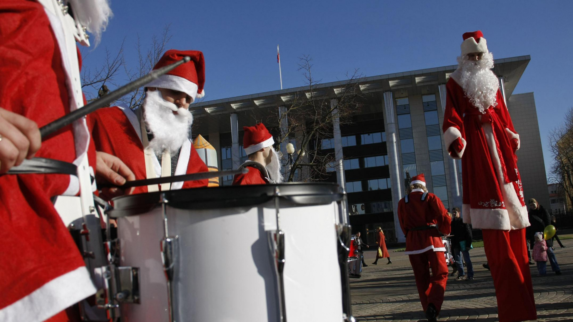 Santa Claus, Evento, Bandera, Ded Moroz, Festival. Wallpaper in 1920x1080 Resolution