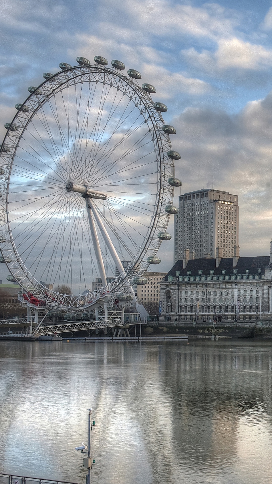 London Eye Under Blue and White Cloudy Sky During Daytime. Wallpaper in 1080x1920 Resolution
