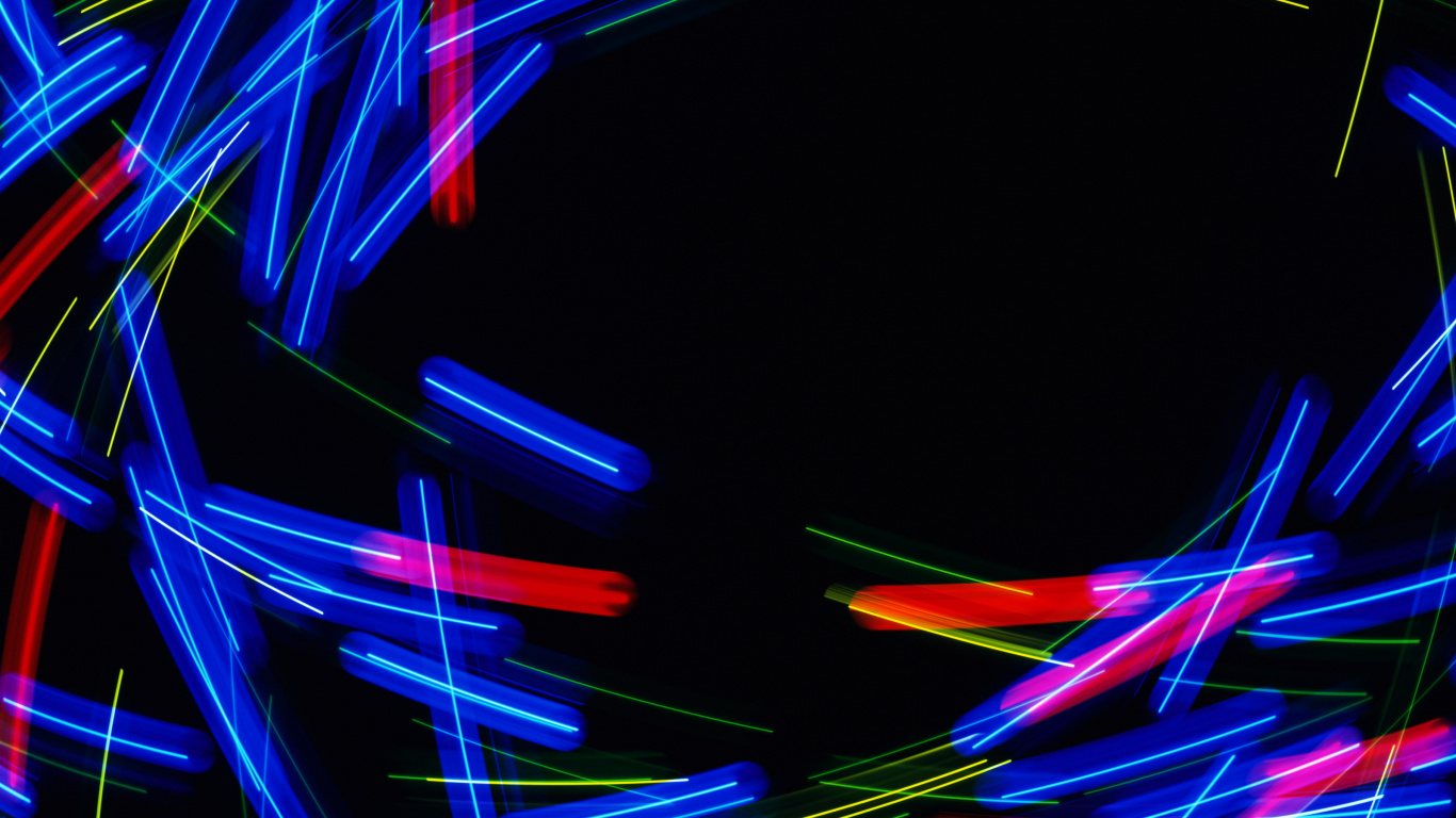 Blaugrünes Und Rosa Licht. Wallpaper in 1366x768 Resolution