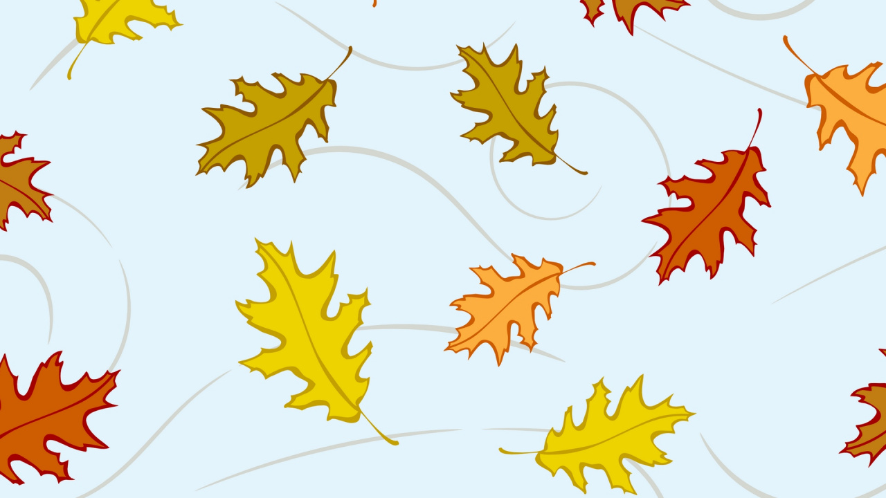 Yellow and Red Maple Leaves. Wallpaper in 1280x720 Resolution