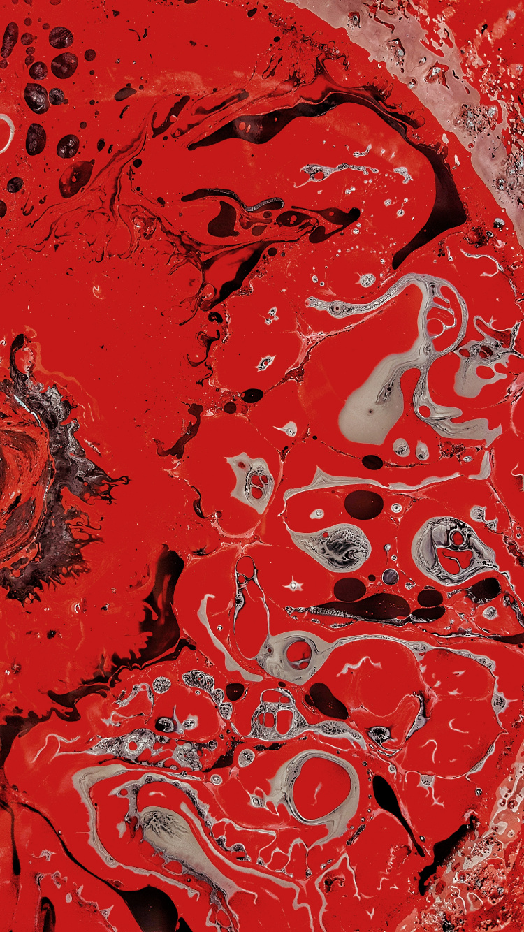 Pintura Abstracta Roja y Blanca. Wallpaper in 750x1334 Resolution