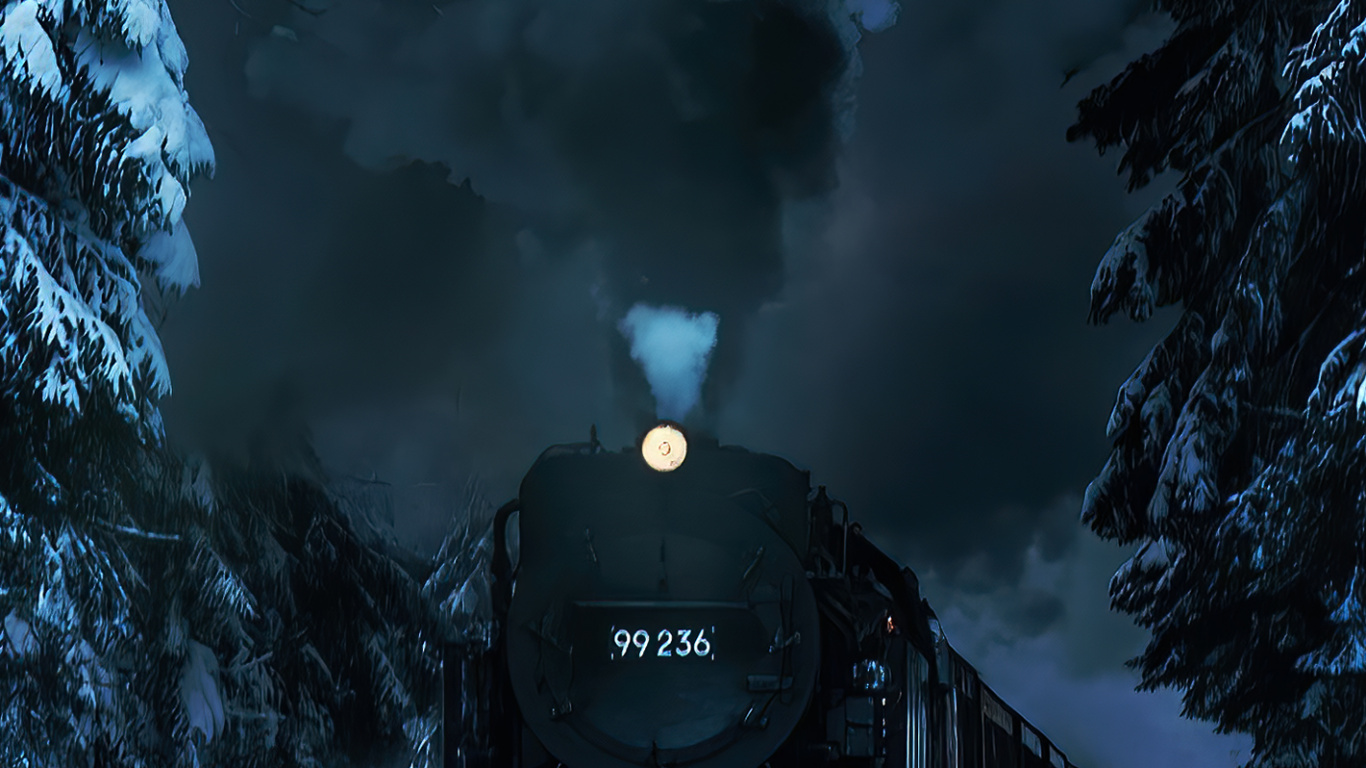 Schnee, Zug, Automotive Lighting, Schienenfahrzeugen, Natürlichen Umgebung. Wallpaper in 1366x768 Resolution