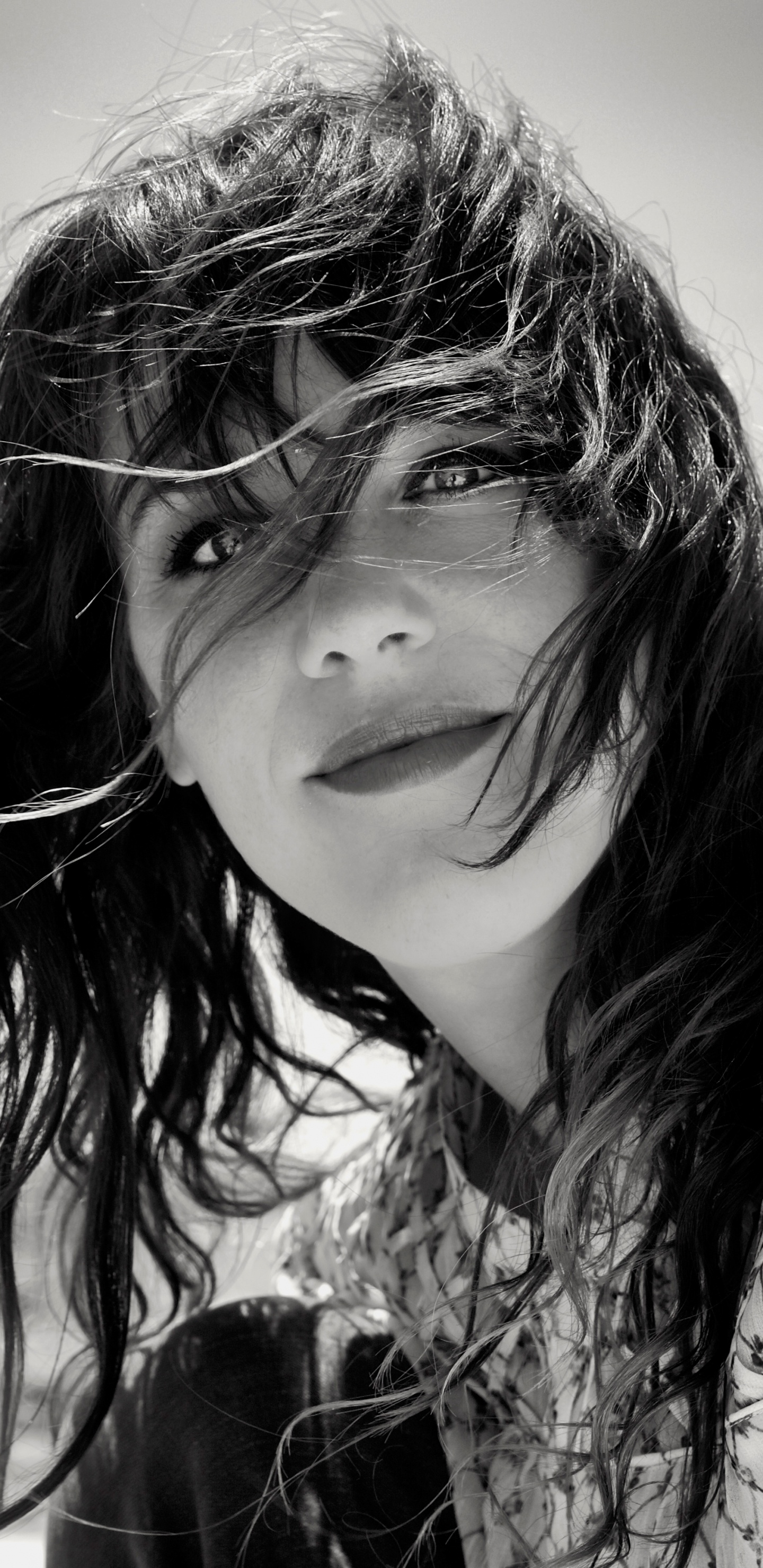 Black and White, Hair, Black, Monochrome, Beauty. Wallpaper in 1440x2960 Resolution