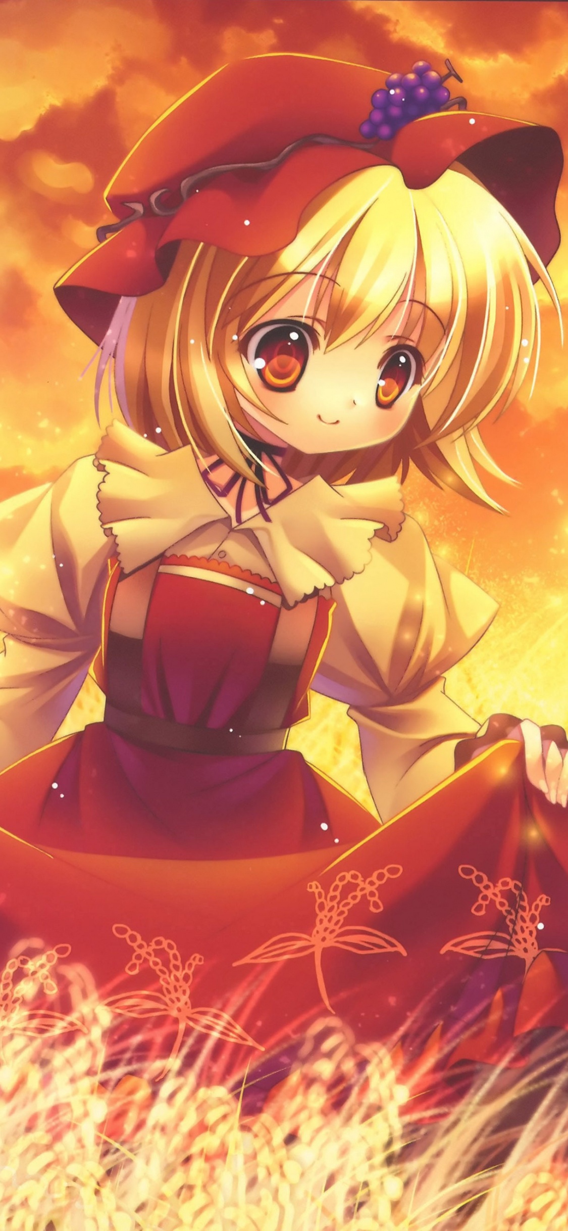 Girl in Black Dress Anime Character. Wallpaper in 1125x2436 Resolution