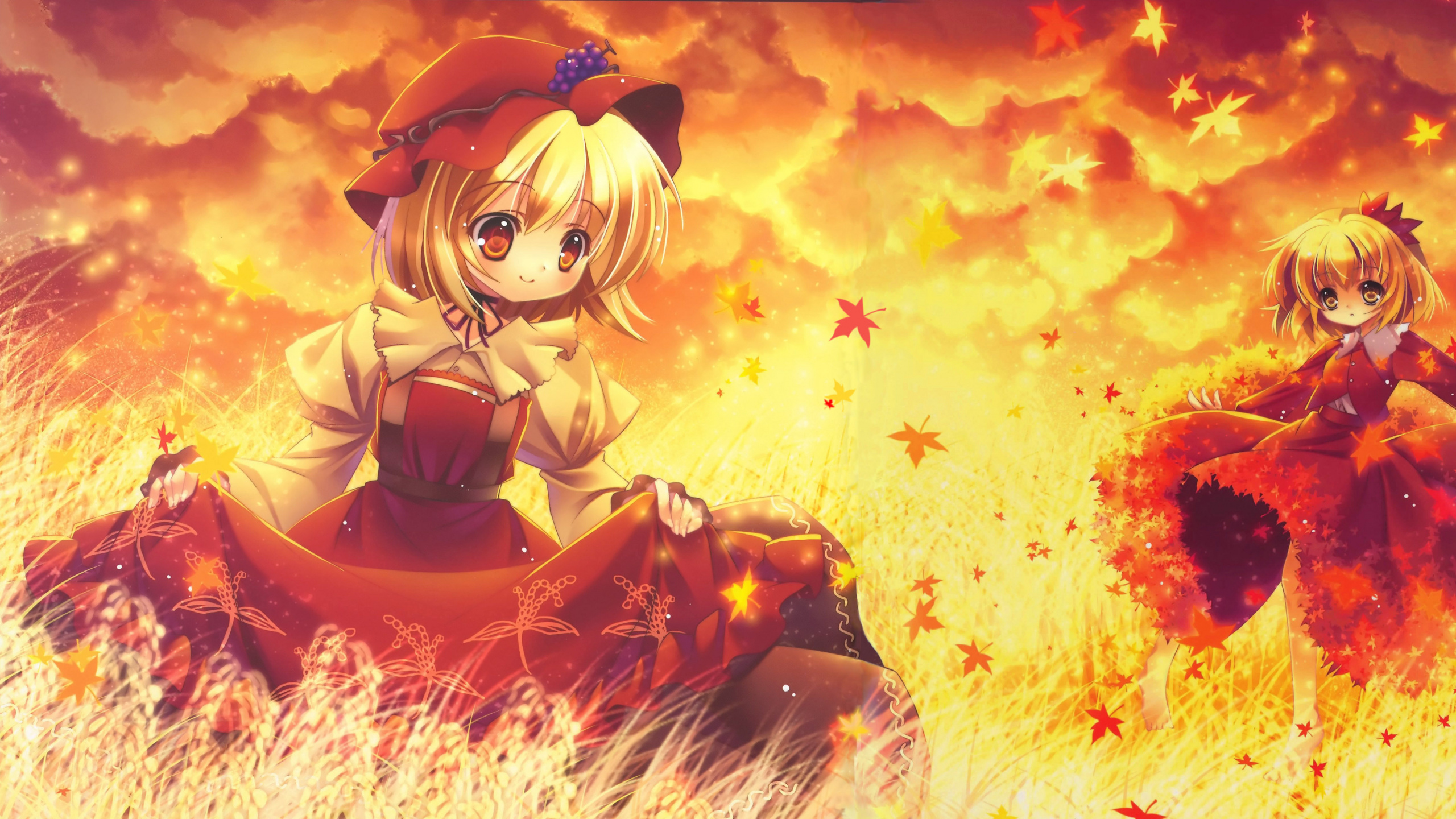 Chica en Vestido Negro Personaje de Anime. Wallpaper in 2560x1440 Resolution