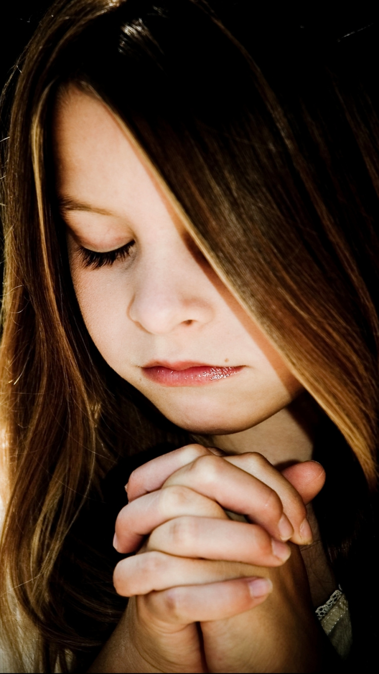 宗教, 手臂, 祈祷, 长长的头发, 女孩 壁纸 750x1334 允许