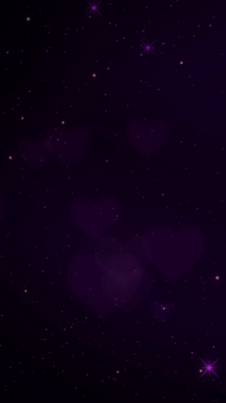 Lila Und Schwarze Abstrakte Malerei. Wallpaper in 750x1334 Resolution