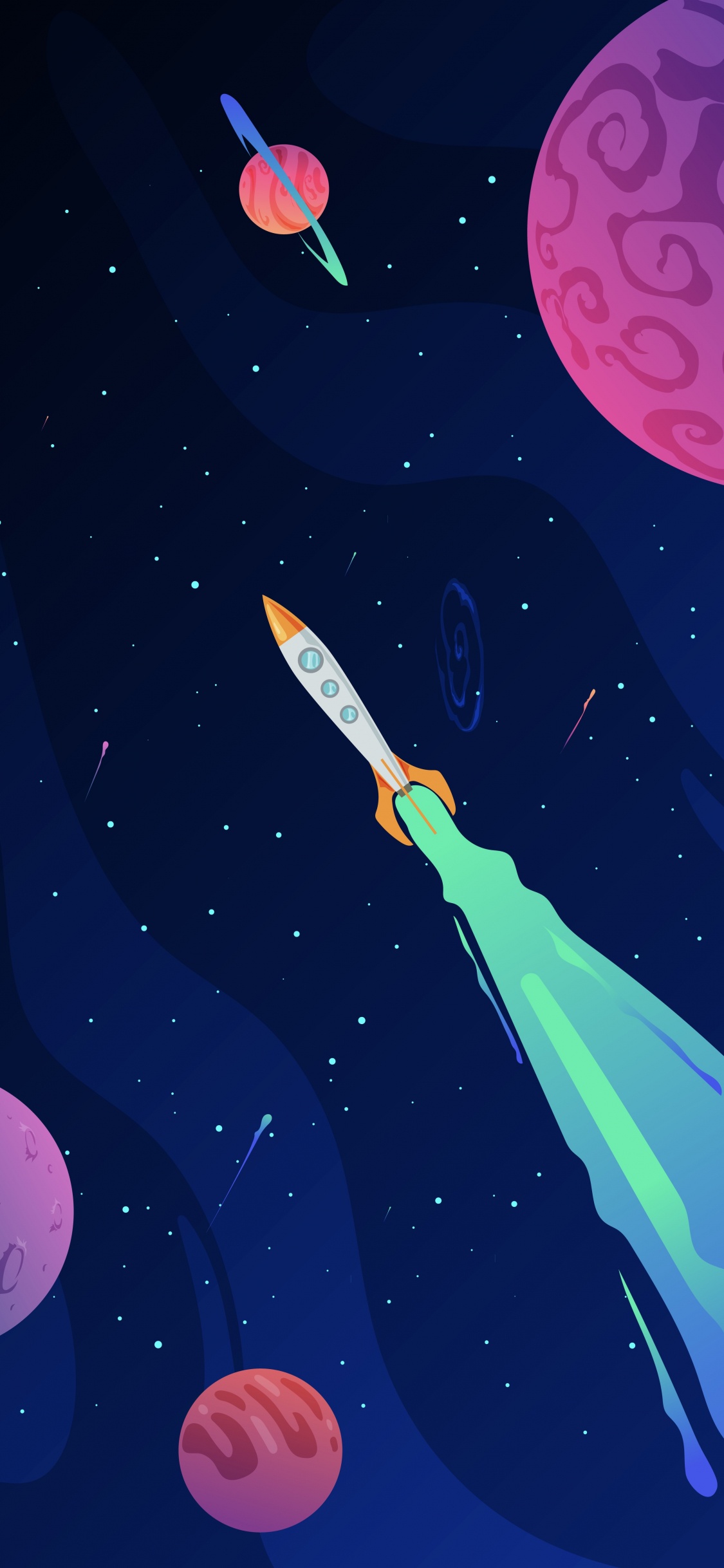 Espace, Atmosphère, Planète, Lumière, Azure. Wallpaper in 1125x2436 Resolution