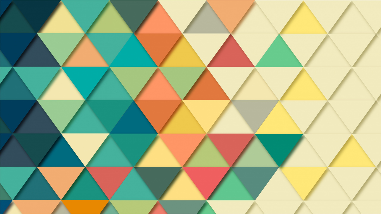 三角形, 广场, 形状, 对称, 几何形状 壁纸 1280x720 允许