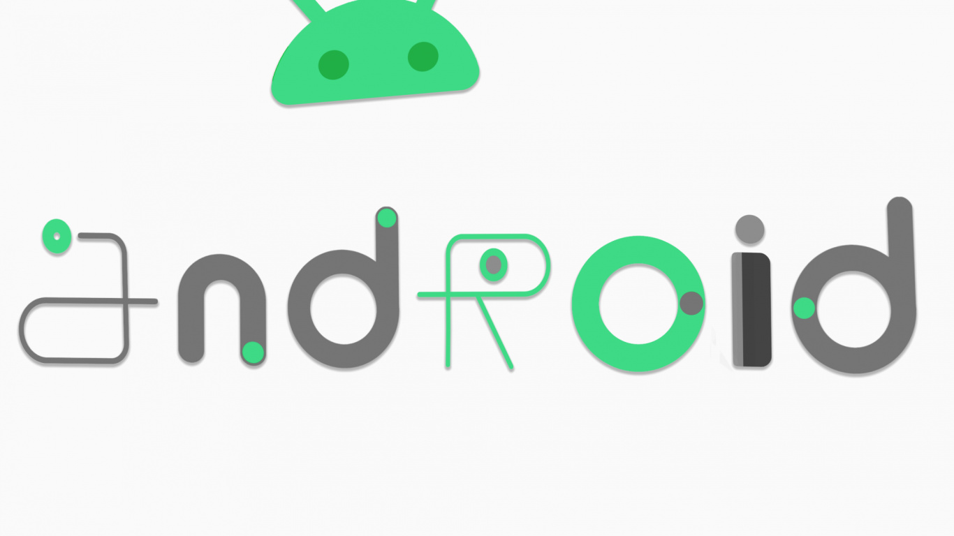 Android, Google, Google Pixel 4, Graphique, Logo. Wallpaper in 1366x768 Resolution