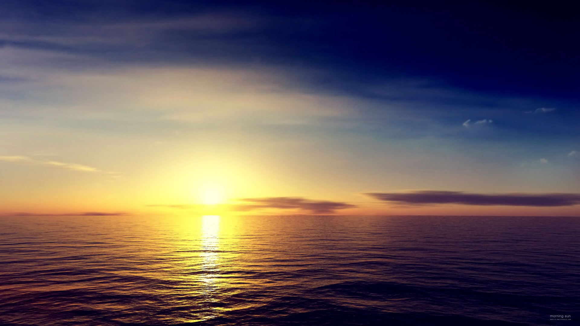 Plan D'eau au Coucher du Soleil. Wallpaper in 1920x1080 Resolution