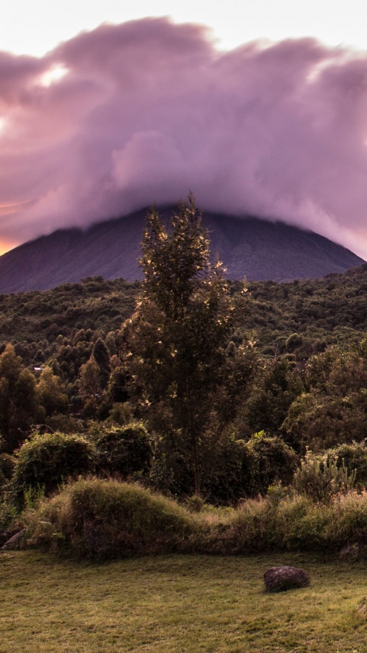 Maison en Bois Marron Sur Terrain D'herbe Verte Près de la Montagne Sous Des Nuages Blancs Pendant la Journée. Wallpaper in 720x1280 Resolution
