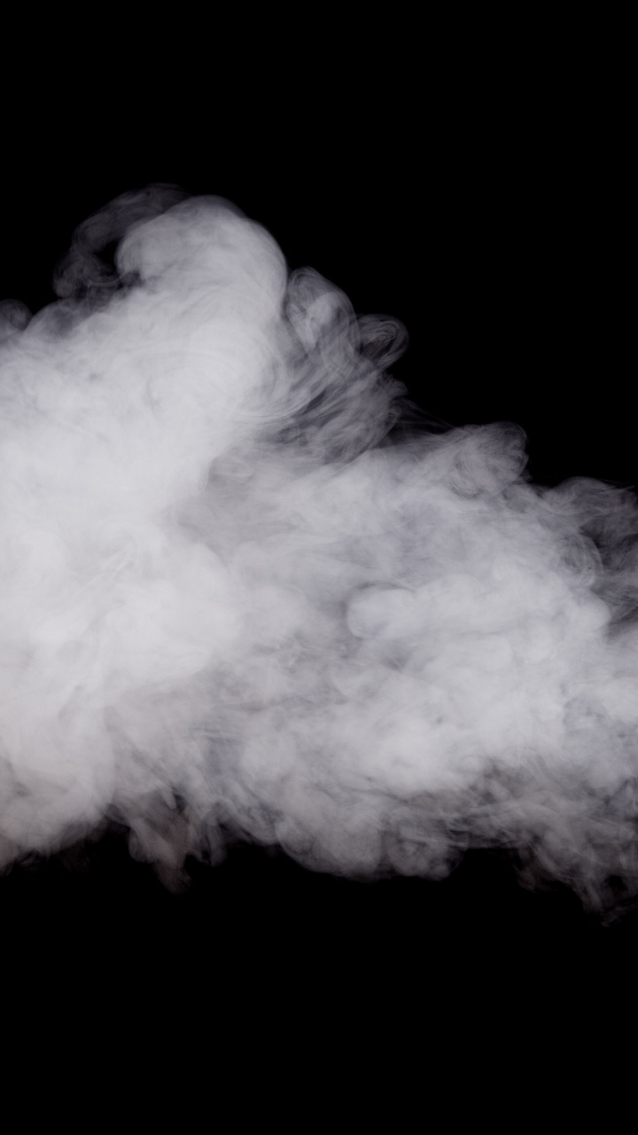 White Smoke on Black Background. Wallpaper in 720x1280 Resolution