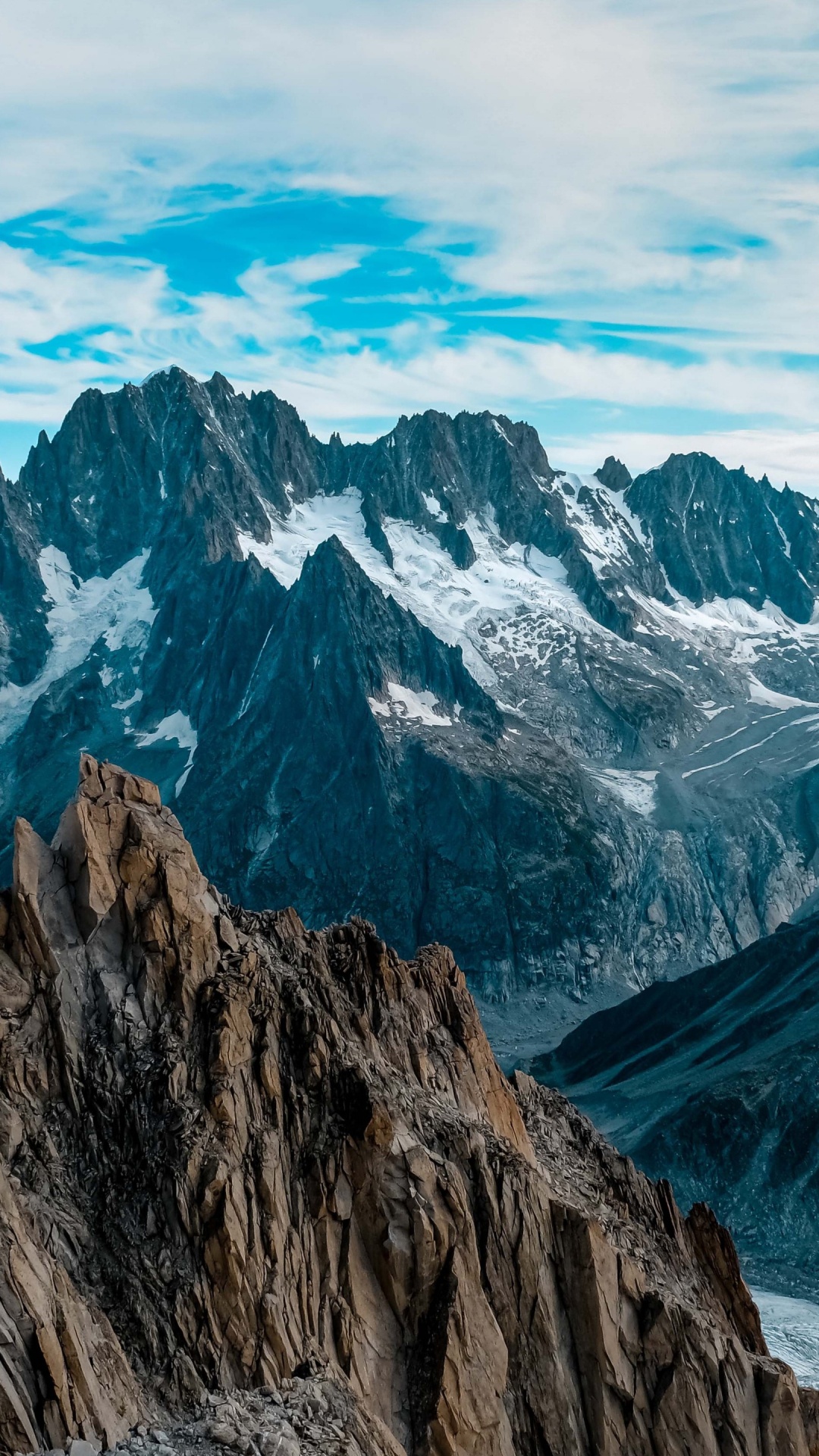 Mer de Glace, Borovicov Igor Services Consulting, Cloud, Mountain, Blue. Wallpaper in 1080x1920 Resolution
