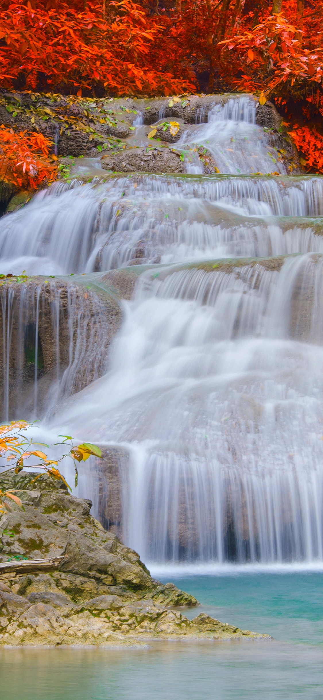 Time Lapse Photography of Water Falls. Wallpaper in 1125x2436 Resolution