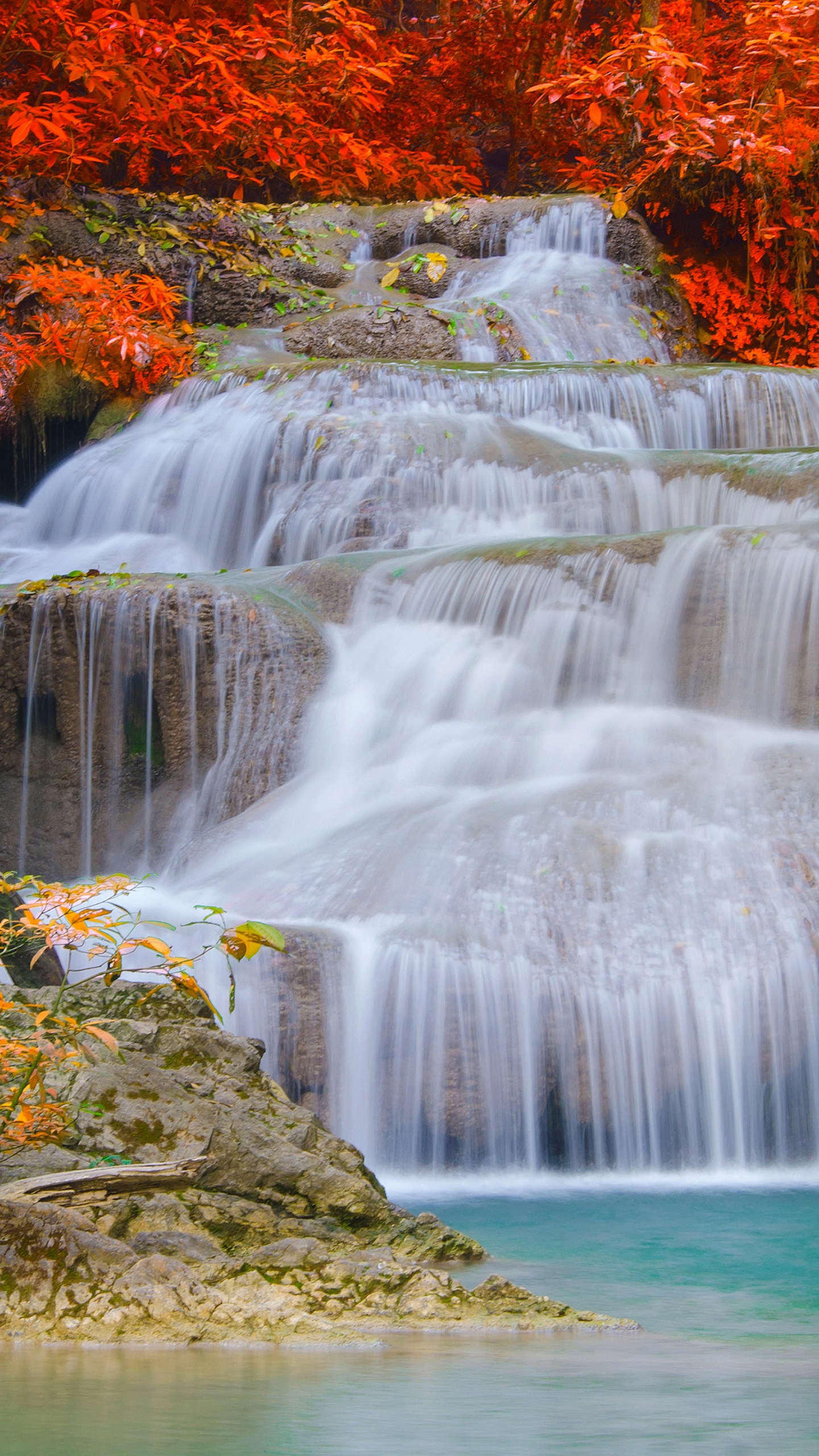 Time Lapse Photography of Water Falls. Wallpaper in 1440x2560 Resolution