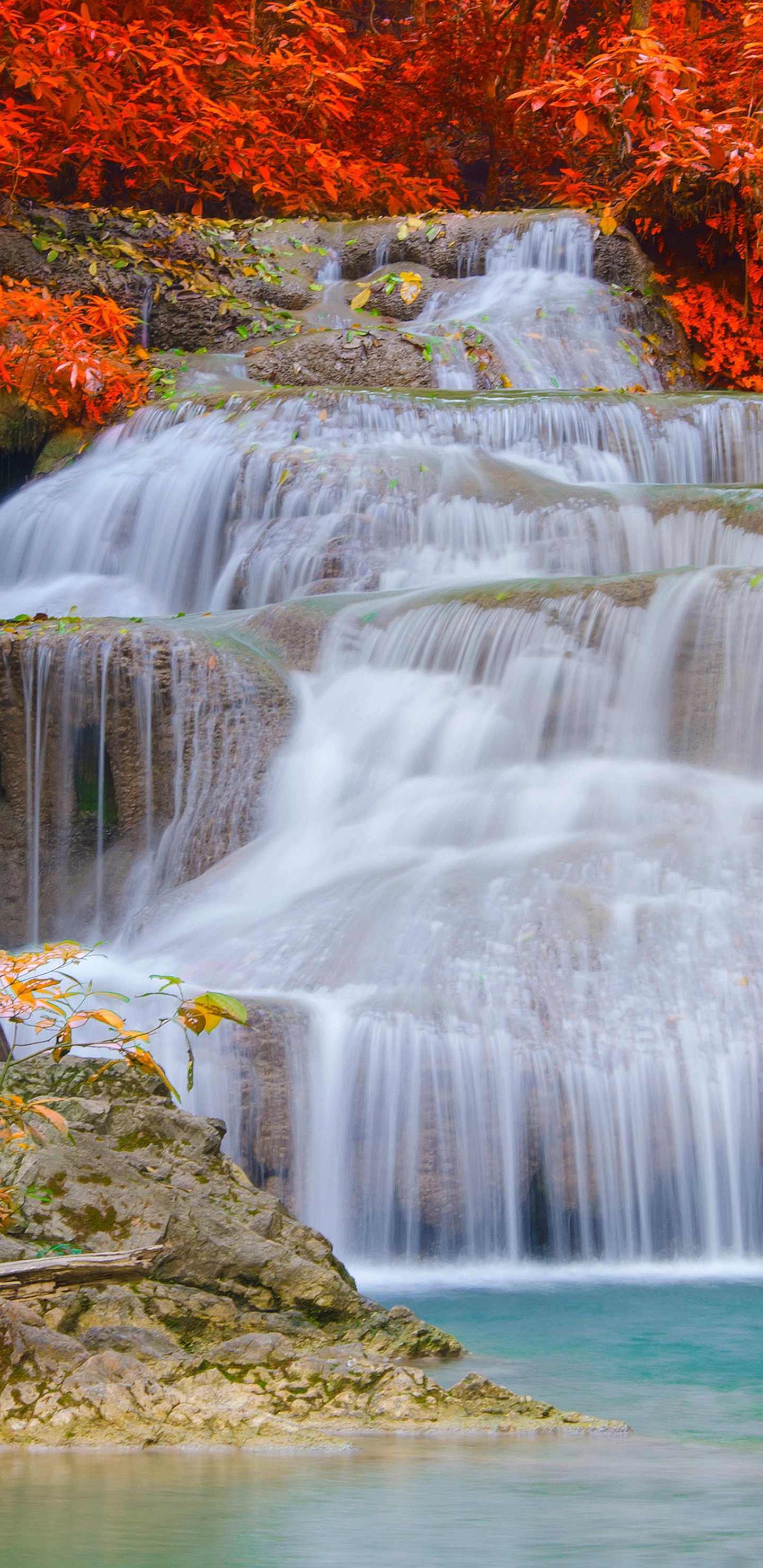 Time Lapse Photography of Water Falls. Wallpaper in 1440x2960 Resolution