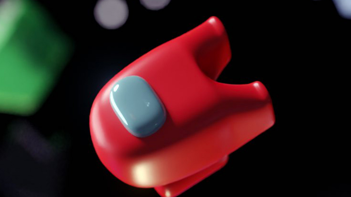 Among Us, Black Among Us, Black, Ios, Red. Wallpaper in 1366x768 Resolution