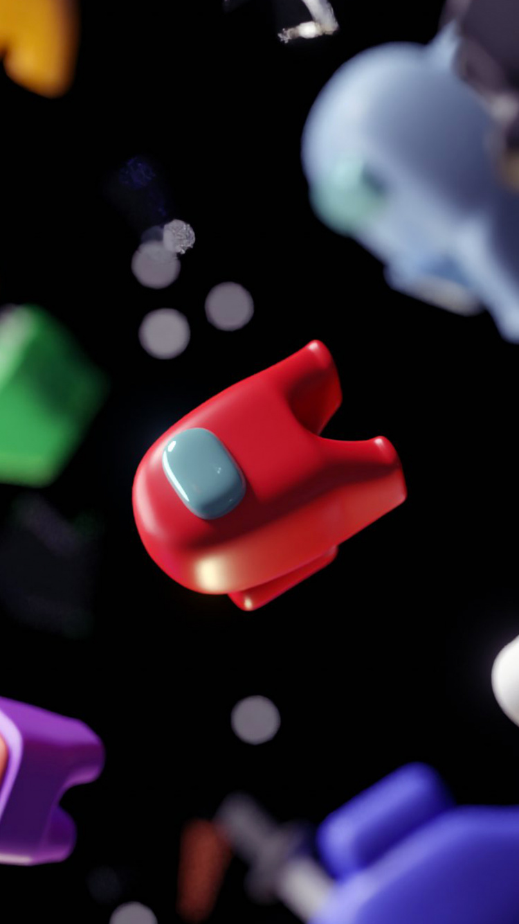 Among Us, 黑色的, Ios, 红色的, 色彩 壁纸 750x1334 允许