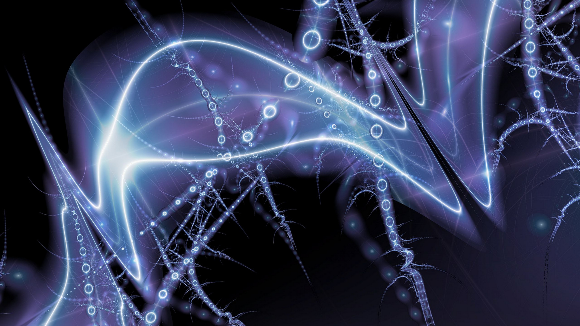 Blue and White Light Streaks. Wallpaper in 1920x1080 Resolution