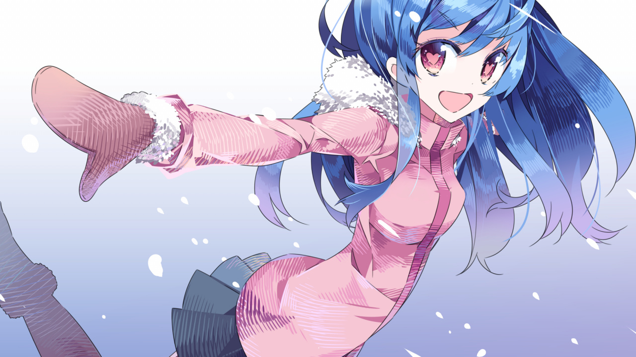 Personnage D'anime Fille Aux Cheveux Bleus. Wallpaper in 1280x720 Resolution