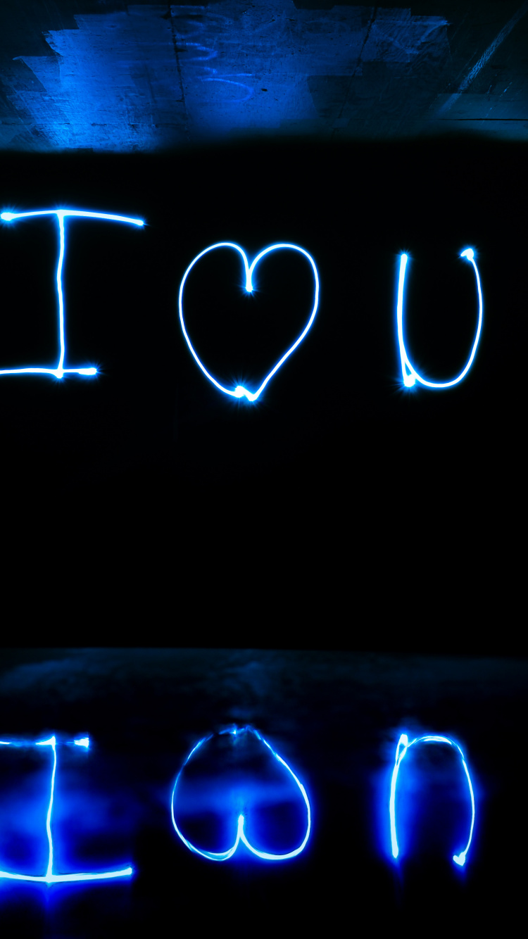 Blue, Neon, Light, Electric Blue, Text. Wallpaper in 750x1334 Resolution