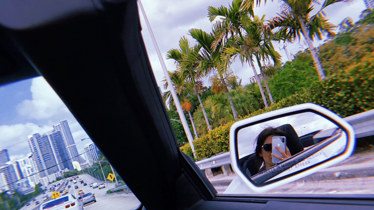 Compact Car, Eyewear, Road, Automotive Mirror, Steering Part. Wallpaper in 1280x720 Resolution