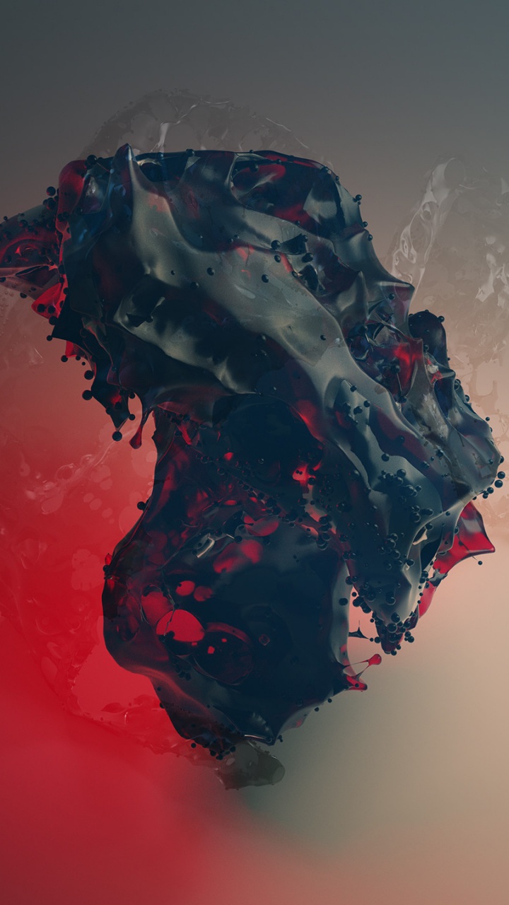 Peinture Abstraite Rouge et Noire. Wallpaper in 720x1280 Resolution