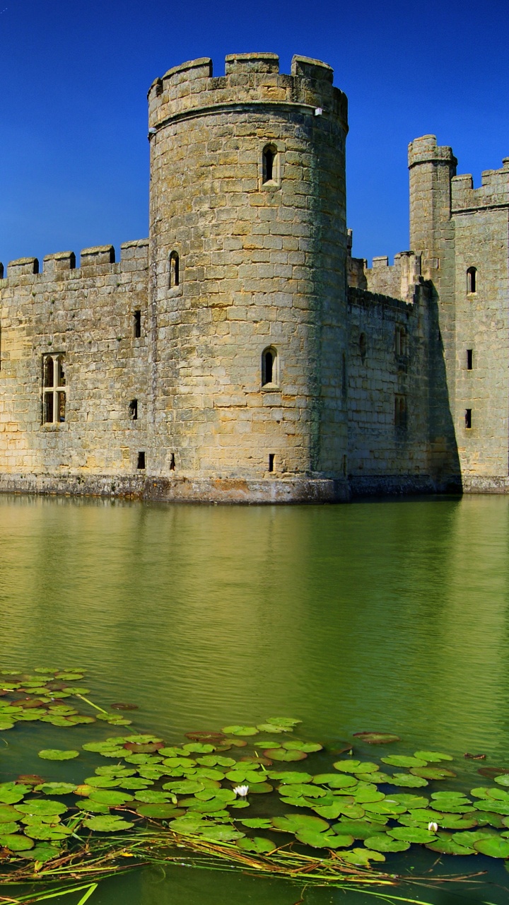 El Castillo De Bodiam, Castillo, el Castillo de Agua, Foso, la Vía Navegable. Wallpaper in 720x1280 Resolution