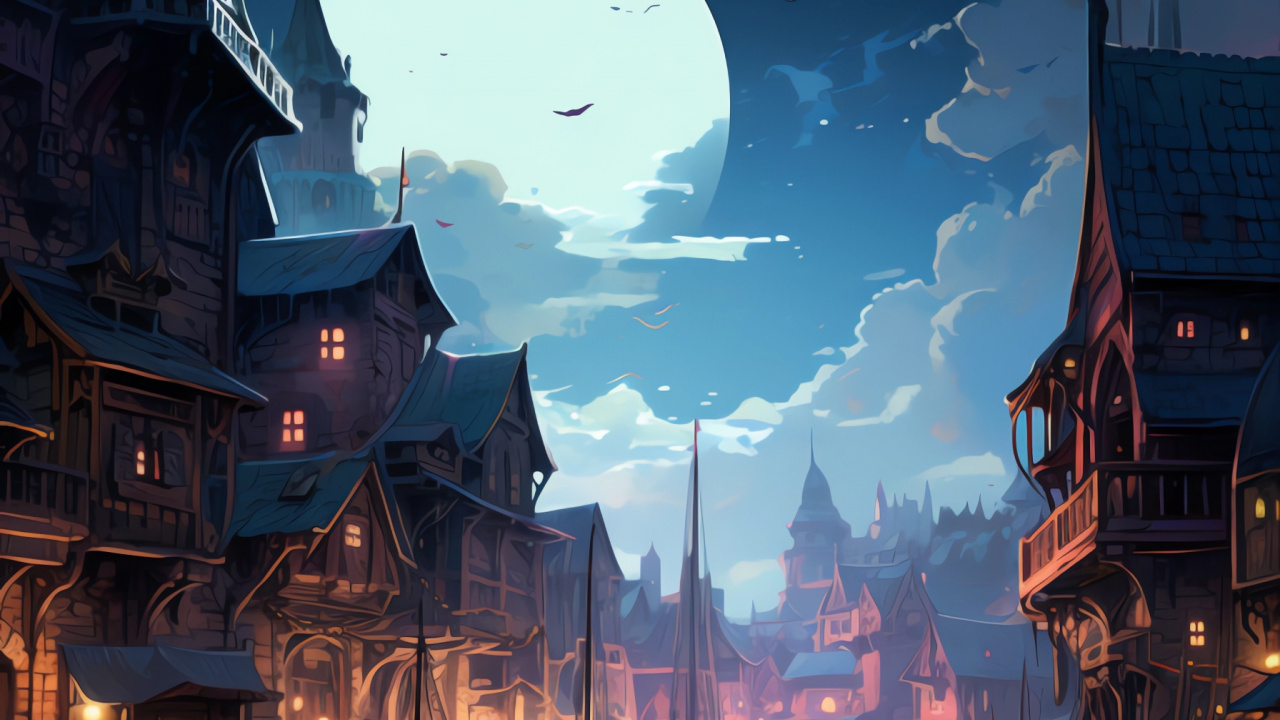 Bateau, Dessin, Graphisme, Atmosphère, Lumière. Wallpaper in 1280x720 Resolution