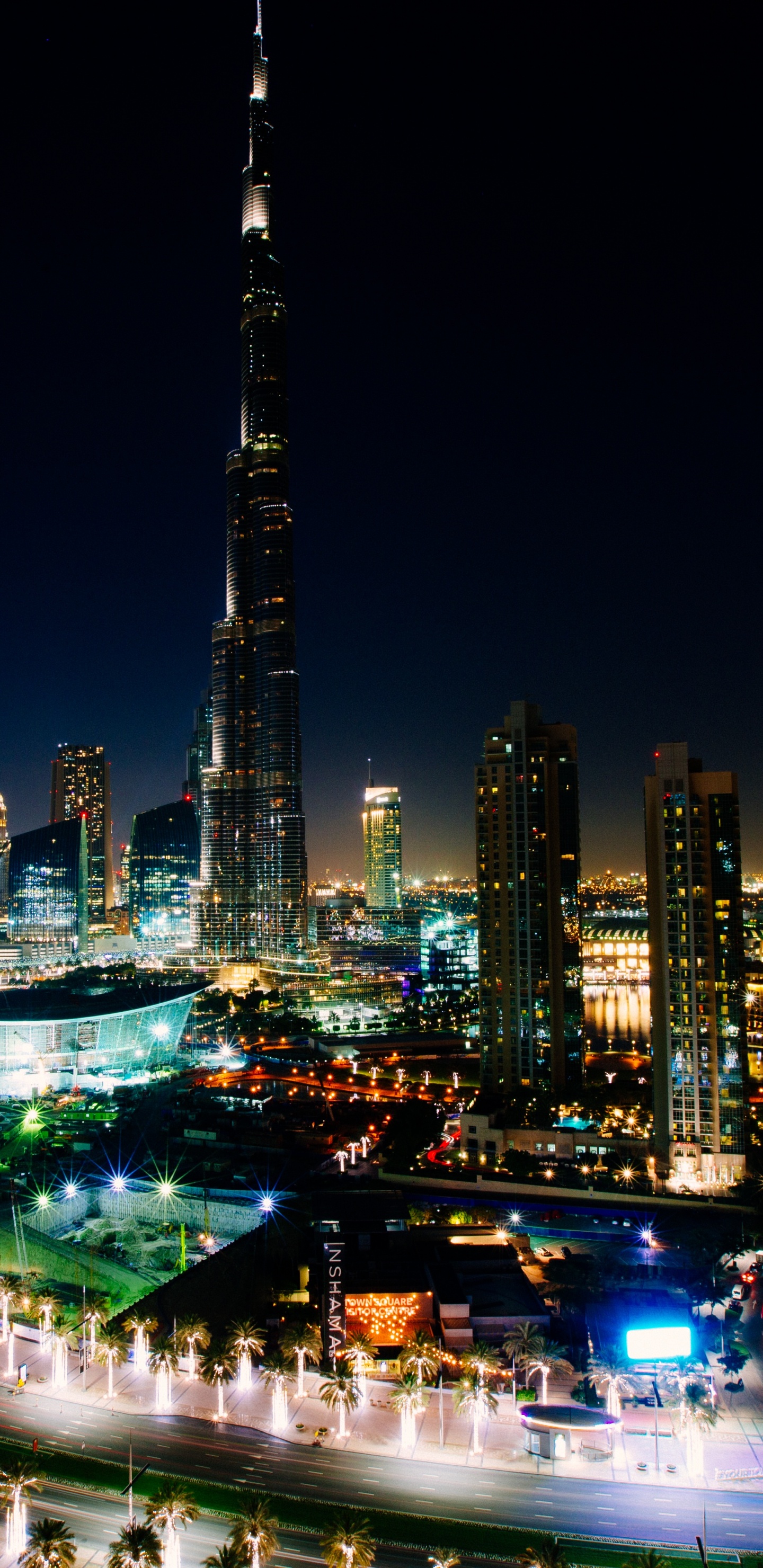 City Buildings During Night Time. Wallpaper in 1440x2960 Resolution