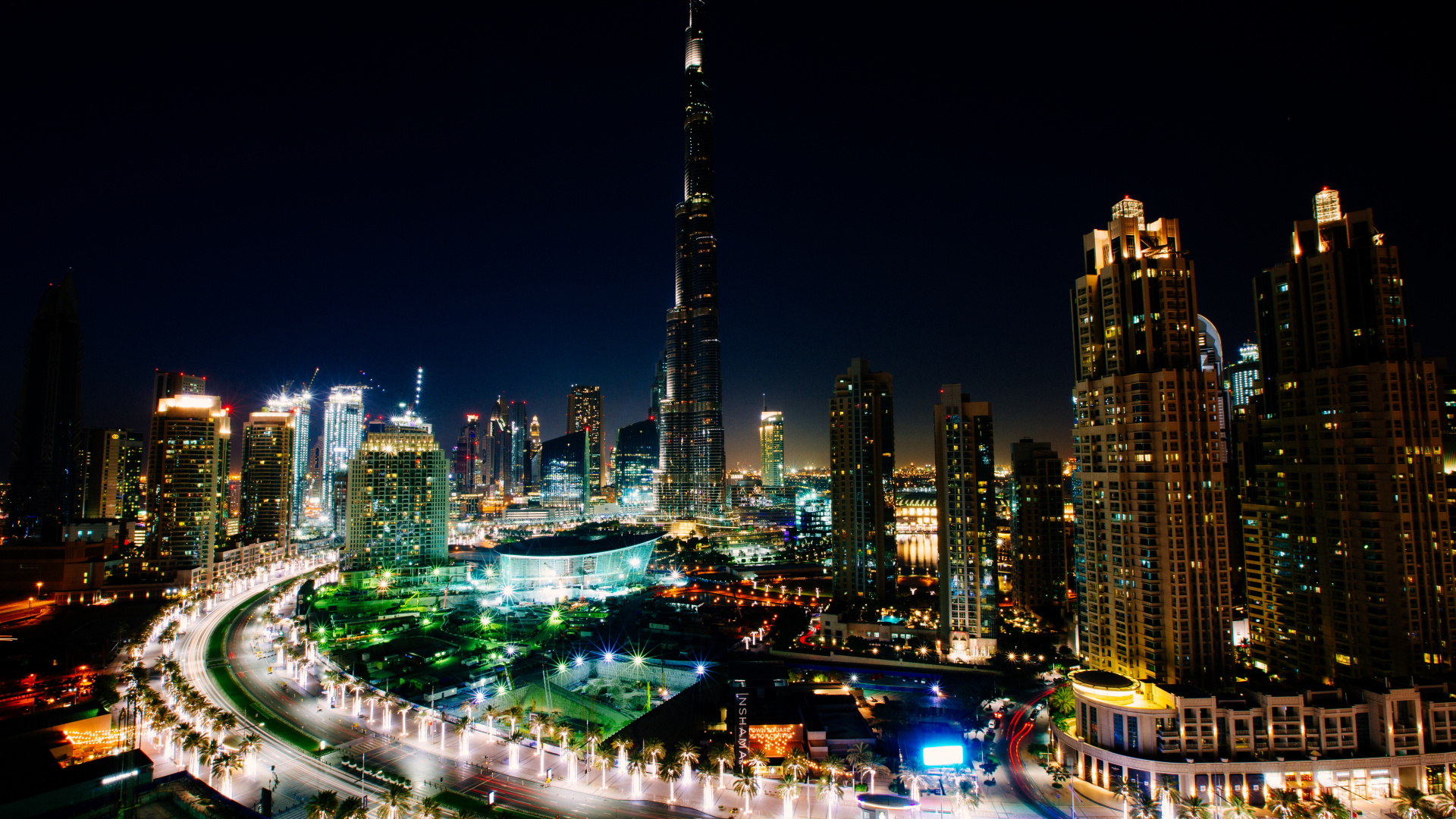 City Buildings During Night Time. Wallpaper in 1920x1080 Resolution