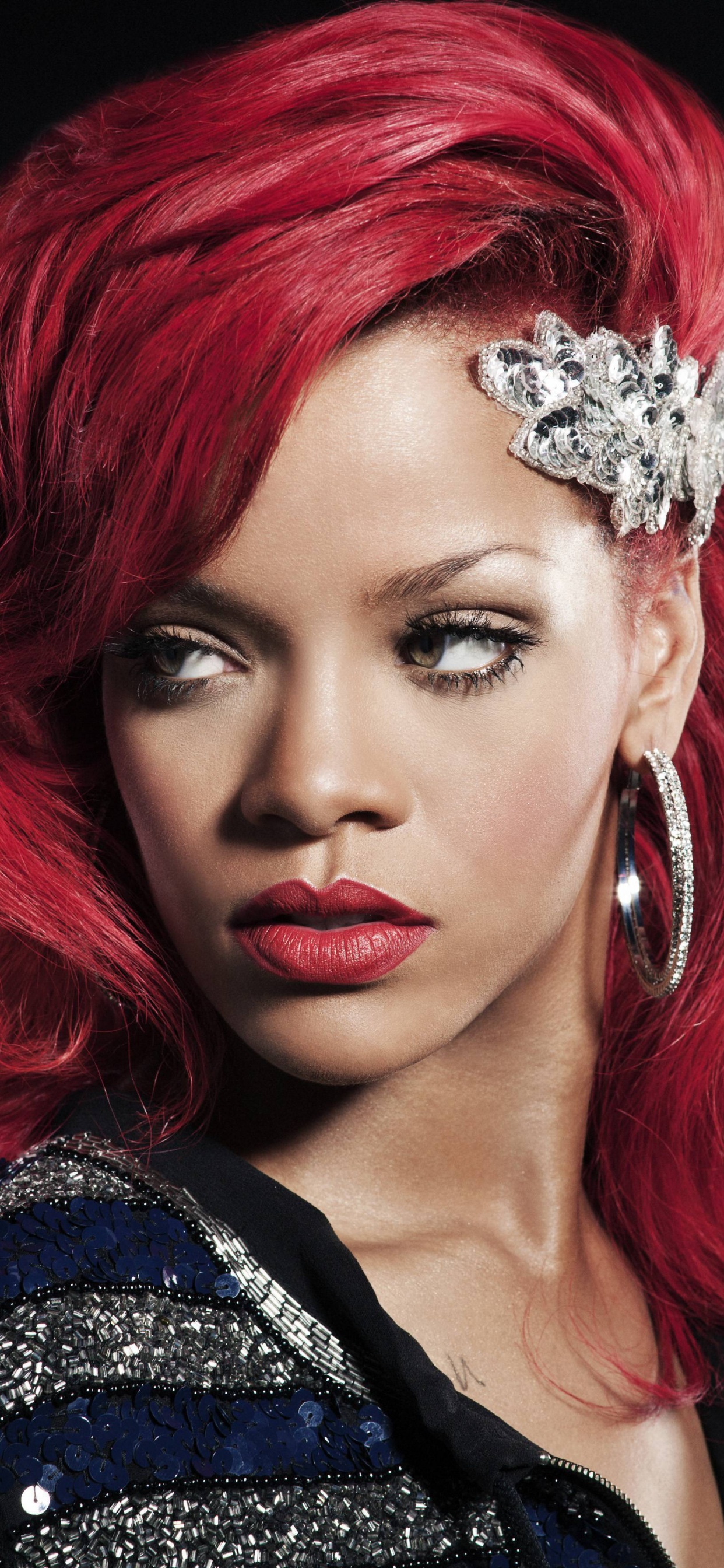 Rihanna, Les Cheveux Rouges, Cheveu, Face, Red. Wallpaper in 1242x2688 Resolution