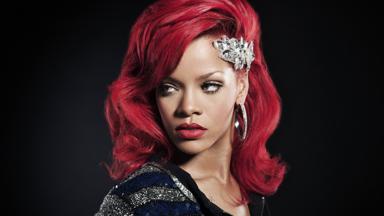 Rihanna, Les Cheveux Rouges, Cheveu, Face, Red. Wallpaper in 1280x720 Resolution