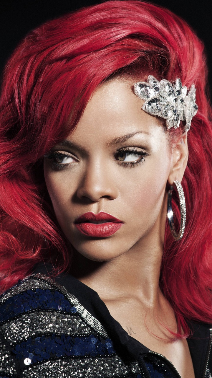 Rihanna, Les Cheveux Rouges, Cheveu, Face, Red. Wallpaper in 720x1280 Resolution