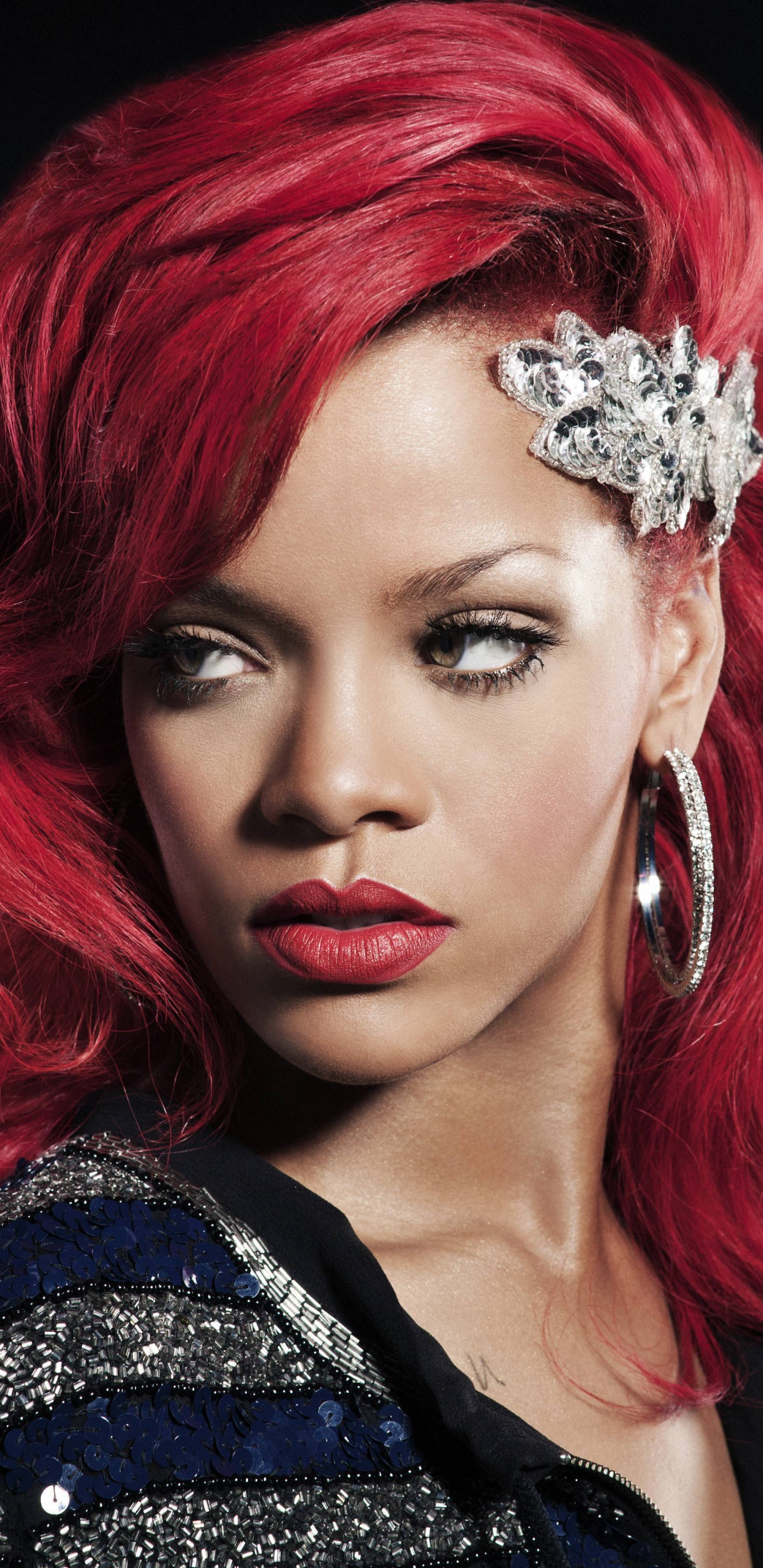 Rihanna, el Pelo Rojo, Cabello, Rojo, Ceja. Wallpaper in 1440x2960 Resolution
