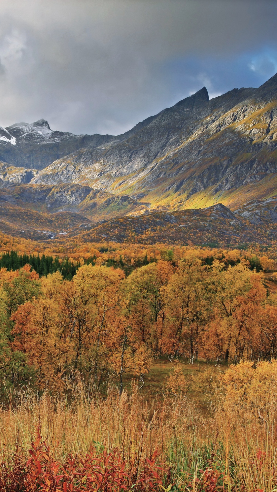 Brown and Green Mountains Under White Clouds During Daytime. Wallpaper in 1080x1920 Resolution