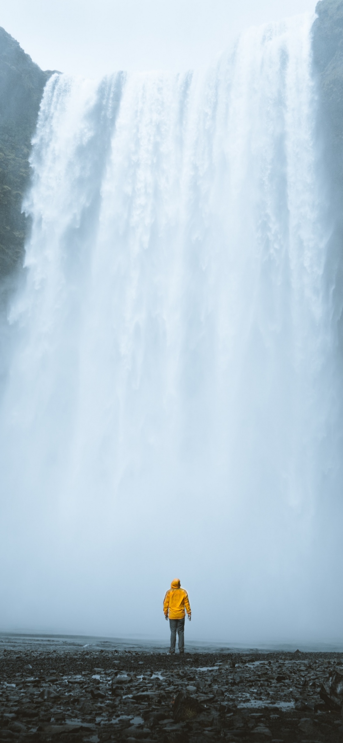 Wasserfall, Wasserressourcen, Wasser, Wasserlauf, Wasserspiel. Wallpaper in 1125x2436 Resolution