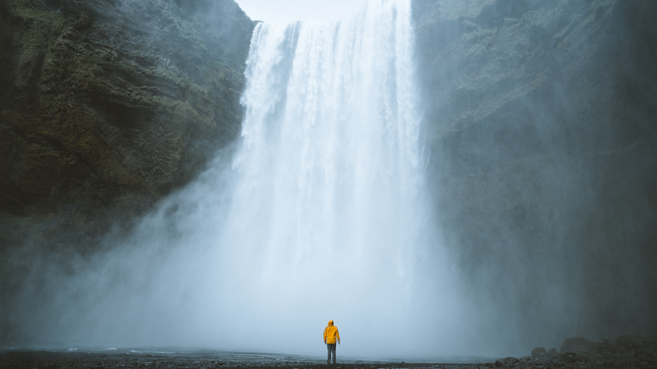 Waterfall, Water Resources, Water, Watercourse, Water Feature. Wallpaper in 2560x1440 Resolution