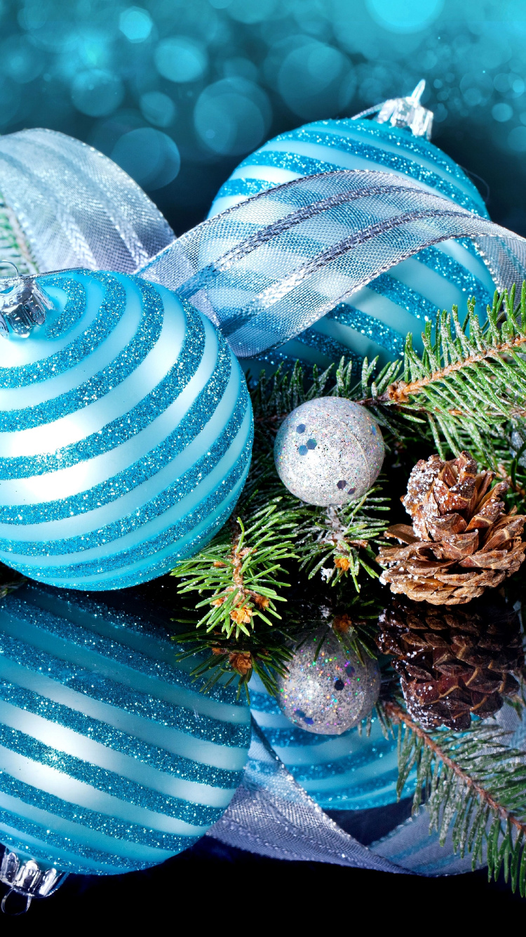 圣诞节那天, 圣诞装饰, 新的一年, 圣诞树, 圣诞节的装饰品 壁纸 750x1334 允许