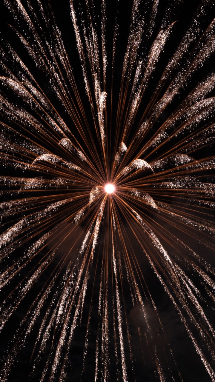 Black, Fireworks, Light, Darkness, Night. Wallpaper in 720x1280 Resolution