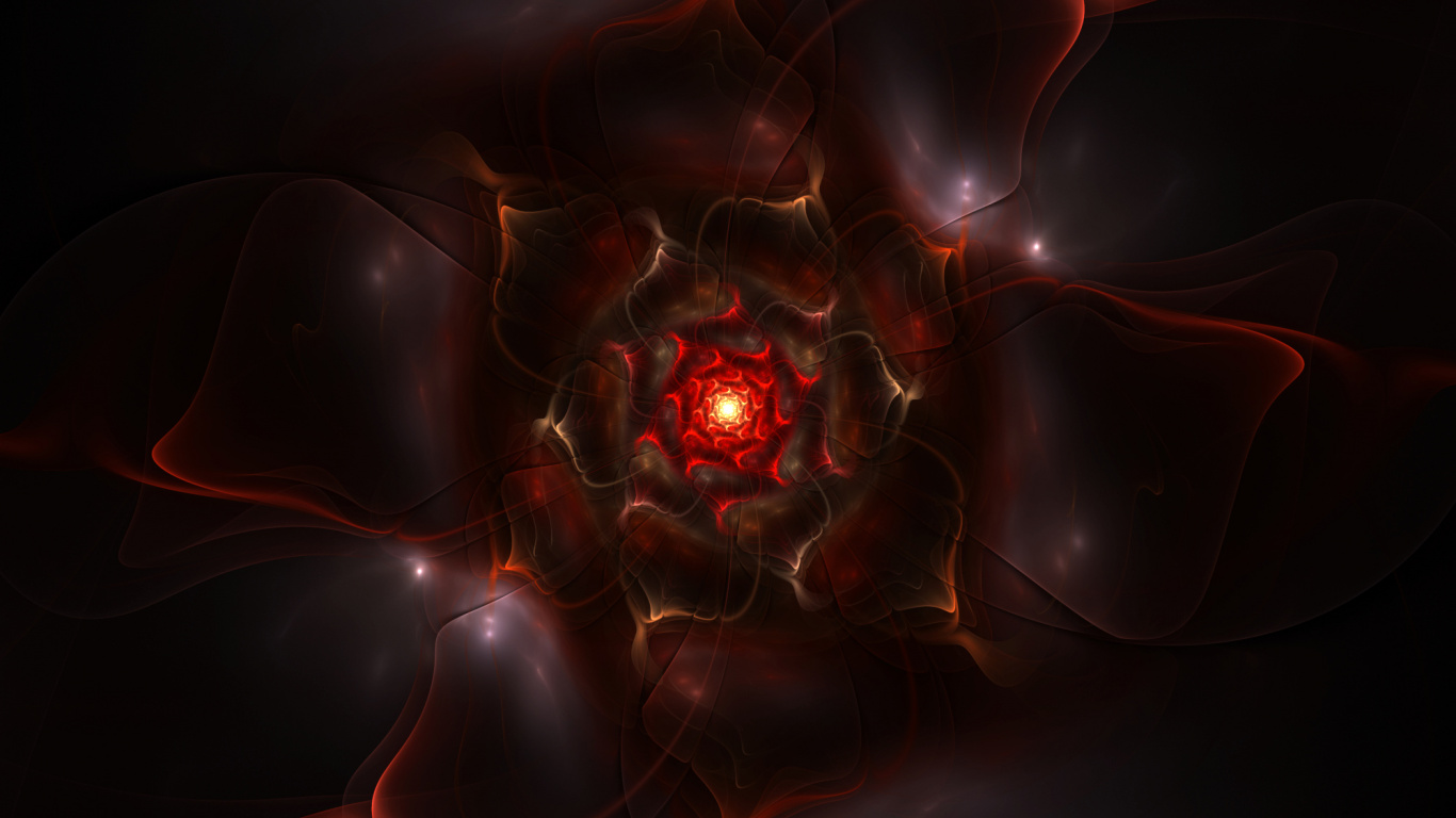 Rote Und Schwarze Abstrakte Malerei. Wallpaper in 1366x768 Resolution