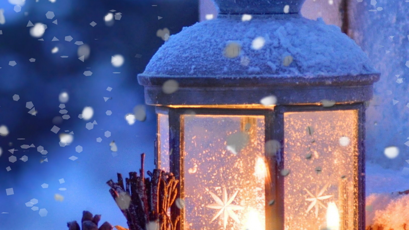 Schnee, Winter, Blau, Licht, Branch. Wallpaper in 1366x768 Resolution