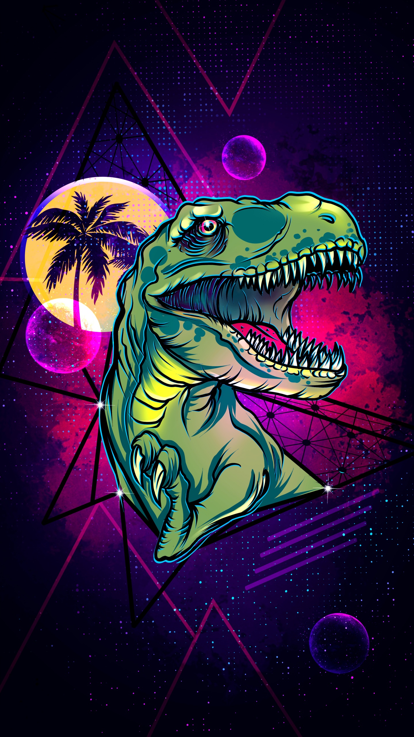 Arte, Diseño Gráfico, Caricatura, Carnívoro, Colmillo. Wallpaper in 1440x2560 Resolution