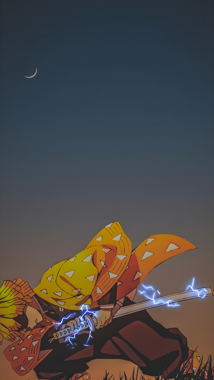 Anime, Zenitsu Agatsuma, Tanjiro Kamado, Asesino de Demonios Kimetsu no Yaiba, Hashibira Inosuke. Wallpaper in 750x1334 Resolution